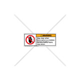 Warning/Stay Clear Label (H6008-T51WHPI)