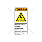 Warning/120V Input (H6010-C92WH) Label