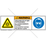 Warning/Ultraviolet Label (H6123/6040-1CWHPS)