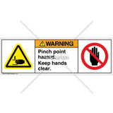Warning/Pinch Point Hazard Label (H1105/6008-G3WHPS)