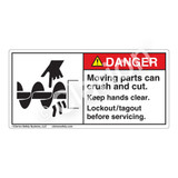 Danger/Moving Parts Label (1050-RWDH)