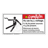 Danger/Hazardous Voltage (HMS-233DH-) Label