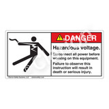 Danger/Hazardous Voltage Label (5025-GEDHP)