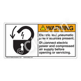 Warning/Electric and Pneumatic Label (6011-JEWHP)