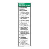 Safety Instructions/Suggested Lockout Label (7000-01SVP-)
