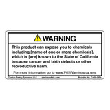 CA Prop 65 Consumer Products Label (CA65-CP4-)