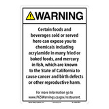 CA Prop 65 Food Beverage Exposure Sign (CA65-FBE1-)
