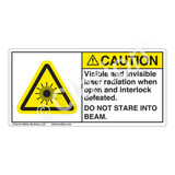 Caution/Visible & Invisible Laser RadiationLabel (CDRH2008-)