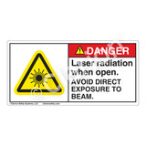 Danger/Laser Radiation when Open Label (CDRH3008-H)