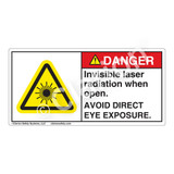 Danger/Invisible Laser Radiation when Open Label (CDRH3010-H)