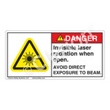 Danger/Invisible Laser Radiation when Open Label (CDRH3011-H)