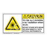 Caution/Visible & Invisible Laser RadiationLabel (CDRH3012-)