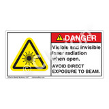 Danger/Visible & Invisible Laser RadiationLabel (CDRH3014-)