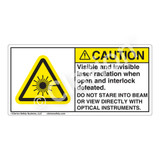 Caution/Visible & Invisible Laser Radiation Label (CDRH3021-)