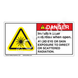 Danger/Invisible Laser Radiation when Open Label (CDRH4005-H)