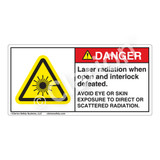 Danger/Laser Radiation Label (CDRH4007-)