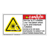 Danger/Visible & Invisible Laser Radiation Label (CDRH4009-)