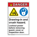 Danger Drawing In Label (EMC 23)