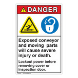 Danger Exposed Moving Parts Label (EMC 27)