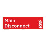 Main Disconnect Sign (F1024-)