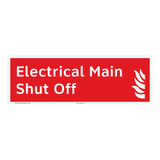 Electrical Main Shut Off Sign (F1026-)