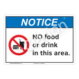 Notice No Food Sign (F1125-)