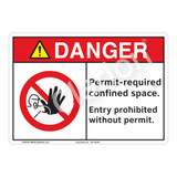 Danger Permit Required Sign (F1144-)