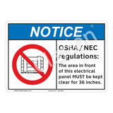Notice OSHA/NEC Sign (F1152-)