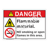 Danger Flammable Sign (F1154-)