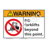 Warning No Forklifts Sign (F1164-)