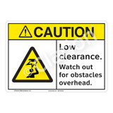 Caution Low Clearance Sign (F1173-)
