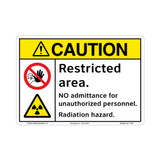 Caution Restricted Area Sign (F1184-)