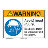 Warning Avoid Head Injury Sign (F1189-)