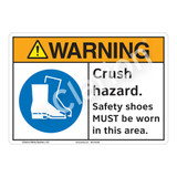 Warning Crush Hazard Sign (F1191-)