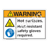 Warning Hot Surfaces Sign (F1193-)