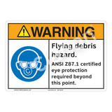Warning Flying Debris Sign (F1201-)