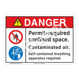 Danger Permit Required Sign (F1209-)