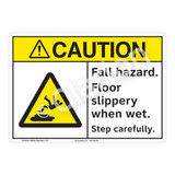 Caution Fall Hazard Sign (F1218-)