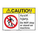 Caution Avoid Injury Sign (F1219-)