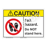 Caution Fall Hazard Sign (F1220-)