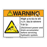 Warning High Pressure Sign (F1222-)