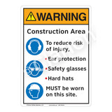 Warning Construction Area Sign (F1226-)