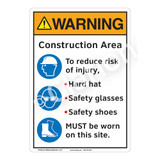 Warning Construction Area Sign (F1227-)