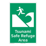 Tsunami Safe Refuge Area Sign (F1292-)