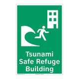 Tsunami Safe Refuge Building Sign (F1293-)