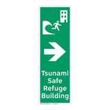 Tsunami Safe Refuge Building Sign (F1297-)