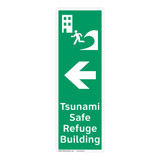 Tsunami Safe Refuge Building Sign (F1298-)