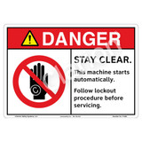 Danger/Stay Clear Sign (F1326-)