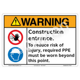 Warning/Construction Entrance Sign (F1331-)