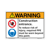 Warning/Construction Entrance Sign (F1331-)